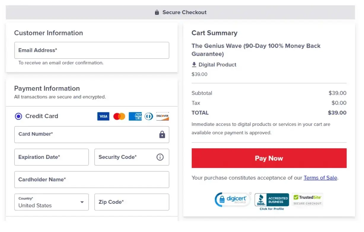 The-Genius-Wave-Program-check-out-page